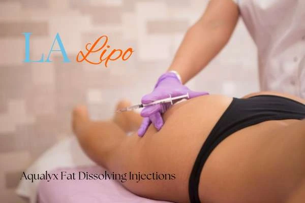 Woman having fat dissolving injections Darlington on thighs