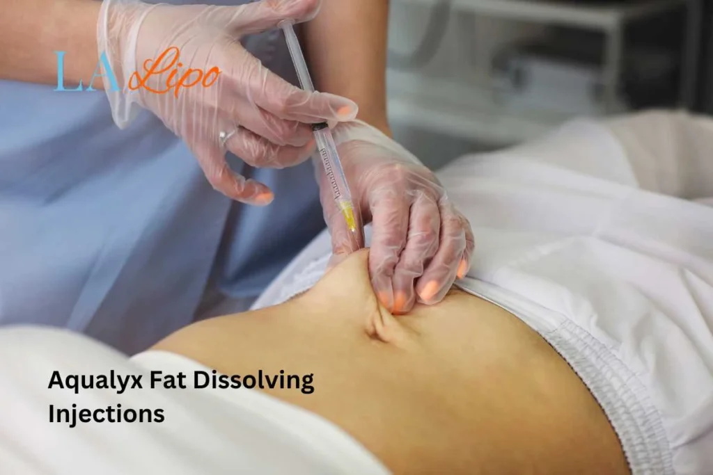 woman having fat dissolving injections Darlington in the stomach