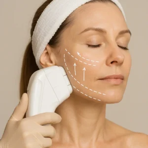 Woman having HI-FU to reduce wrinkles call LA LIPO Darlington Now!