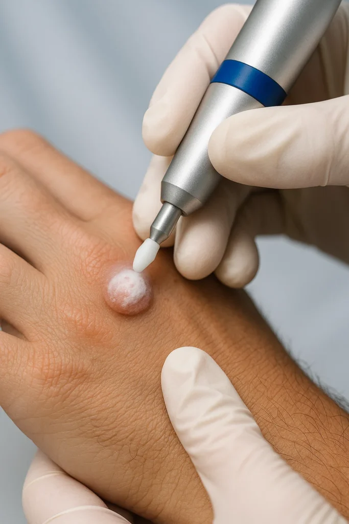 example of wart removal Darlington using cryopen