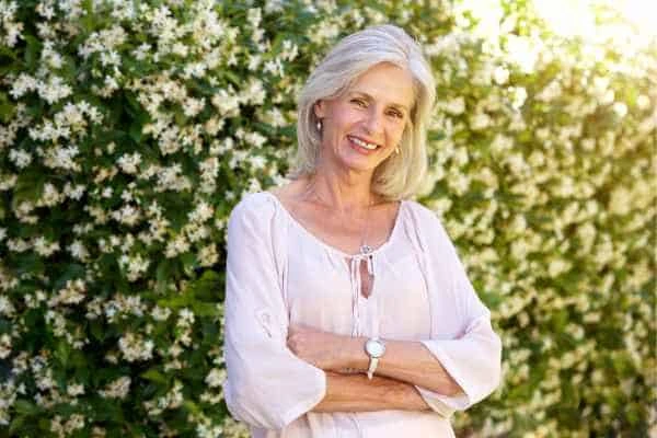 Older woman happy with urinary incontinence treatment Darlington
