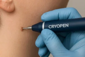 Person receiving skin tag removal Darlington